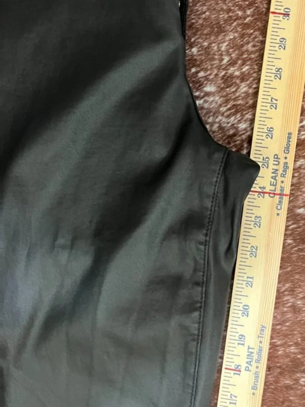Social Standard Coated Faux Leather Ankle Skinny Pants Black 14